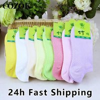 5 Pairs/lot Bamboo Fiber Socks Women Girls Candy Color Deodorant Cotton Short Socks Female Hosiery Low Tube Invisible Ankle Sock