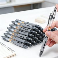 13-30Pcs 0.5mm Fine Point Retractable Gel Pens, Black Ink, Soft Anti-Slip Grip, Smooth Writing, Office & School Stationery Set