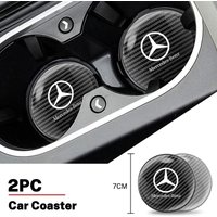 2pcs High-Quality Water Cup Mat Car Coaster Anti Slip Pad Interior Accessories For Mercedes benz A B R G Class GLK GLA W204 W251