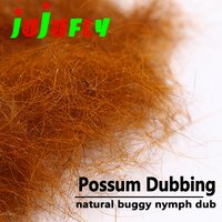 jujufly net 1gram fly tying possum dubbing 100% natural buggy effect nymph fly dubbing spiky&coarse fly body tying materials