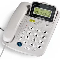 Caller ID Home Landline with Loud Ringtone for Elderly, Corded Desk Phone, Wall Mountable Fixed Landline Telephone