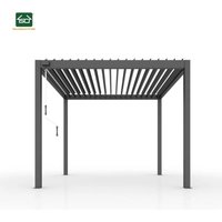 CE Approved Garden Aluminum Pergola Roof Kits PVC Pergolas Rodent Proof Louvered Canopy Nature's Arbours Patio Cover Gazebo
