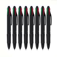 12pcs Retractable 4-Color Ballpoint Pens 12-Pack Multi-Purpose Multicolor Pens for Students,Teachers,Office Workers, Study Notes