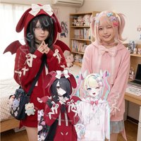 Anime Game Needy Girl Streamer Overload Cosplay Ame KAngel Cute Little Devil Cosplay Women's Hoodie Daily Clothing Halloween