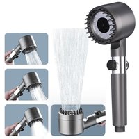 Adjustable Filtered Shower Head 3 Spray Settings Power High Pressure Water Softener Showerhead with ON/OFF Switch Head Set
