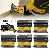 TOLESA 3/50 pièces jeu de lames de scie oscillantes à bord d'arc lames multi-outils oscillantes à dents japonaises pour la coupe propre du bois et du plastique