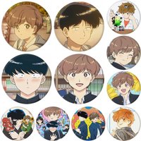 58mm Anime Ganbare Go for It Nakamura-kun Okuto Hironse Aiki Otogiri Sō Cosplay COSTUME Badge Pin SPTE Tinplate Brooch Gilf