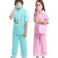 Kids Unisex Female Doctor Nurse Veterinary Costume Surgeon Dr Uniform Cosplay Halloween Carnival Party Fancy Dress