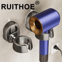 Suction Cup Hair Dryer Holder Wall Dryer Cradle Straightener Hairdryer Organizer Blower Holder Shelf Bathroom Accessories
