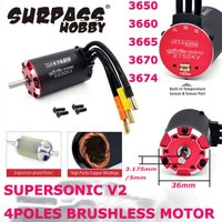 Rocket RC V2 supersonic 3650 3660 3665 3670 3674 Built -in Temperature Sensor Brushless Motor for 1/8 1/10 RC Car Off-Road Boat