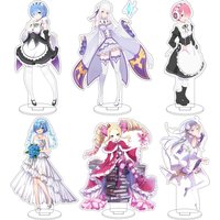 16CM Anime Re:ZERO Starting Life in Another World Emilia Rem Natsuki Subaru Beatrice Cos Acrylic Figure Stand Ornaments Gifts