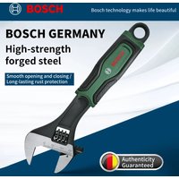 BOSCH 6/8/10 Inch Adjustable Wrench,High Carbon Steel,Quick Adjustment,Anti Slip Handle,Industrial Grade Manual Tools