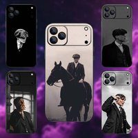 Movie P-Peaky B-Blinders Phone Case For iPhone 17,16,15,14,13,12,Pro,Max,Plus,E,SE4,Air,Mini Black Soft Box