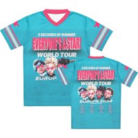 5 SECONDS OF SUMMER Europe Tour 2026 Jersey Short Sleeve V-neck Summer 3D Printing Shirts Loose Casual Unisex Mens T-shirt Tees