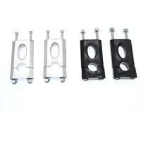 1 Pair 7/8 Inch 22Mm Silver Aluminum Alloy Handlebar Clamp Riser Mount For 110Cc 125Cc Dirt Pit Bike ATV