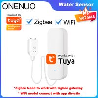 Tuya WiFi or Zigbee Water Level Sensor Leakage Alarm Flood Leak Detector Smart Home Life APP Water Alert Overflow Alarm Security