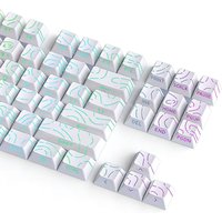 2026 Topographic Keycaps 4.0 Version Shine Through 97 Key PBT Cherry Profile Side Print Backlit for MX Gamer Mechanical Keyboard