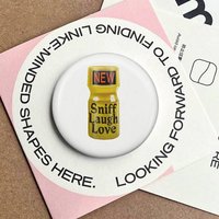 Poppers Sniff Laugh Love Pin Buttons Brooches Jewelry Badges Badges Cartoon Round Brooches On Backpack Jacket Acrylic Button Pin