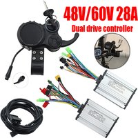 Electric Scooter Single Drive 48V 23A Dual Drive 48V-60V 28A Only Brushless Controller With Key LCD Display Accelerator