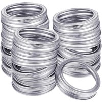 Reusable Regular Mouth Mason Jar Metal Rings Leak-Proof Canning Lids Bands, Tinplate Replacement Screw Rings for Ball Kerr Jars