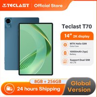 Teclast T70 Tablet 14" 2K Display MTK Helio G99 Max 20GB RAM 256GB Storage 10000mAh Battery 18W LTE Dual SIM Android 15 Tablets