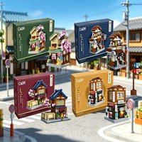 CADA Japanese Mini Street Scene Ornaments Home Decorations Diorama Models of Izakaya Teahouse and Uncle's Diner Holiday Gifts