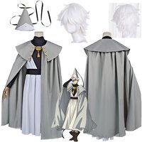 Anime Witch Hat Atelier Qifrey Cosplay Costume Magic Master Qifrey Uniform Carnival Party Robe Cloak Belt Pointed Hat Wig Suits