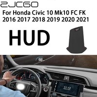 ZJCGO Auto HUD Car Projector Alarm Head Up Display Speedometer Windshield for Honda Civic 10 Mk10 FC FK 2016~2021