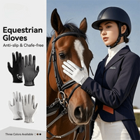 New Breathable Riding Gloves Non-Slip Lightweight Equestrian Gloves Sun Protection Anti-friction Horse Riding Gloves