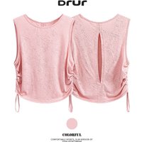 DRUR Women Summer Yoga Tops Lightweight Racerback Workout Shirts Loose Sleeveless Fitness Athletic Pullover Beach Sports Tee New