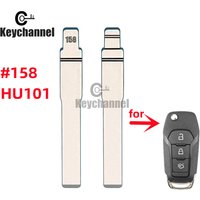 Keychannel 10PCS/LOT Car Key Blade HU101 Flip Key Blank NO.158 for KD KEYDIY Xhorse Remote for Ford Mondeo Ranger Fiesta S-MAX