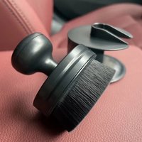 Portable Car Tire Shine Applicator Brush Tire Dressing Brush Applicator with Seal Cover, High Density Car Detailing & Tire Brush