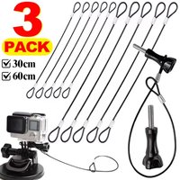 30CM/60CM Anti-lost Wire Rope Safety Rope Lanyard Hand Hanging Ropes for GoPro 13 12 11 DJI Osmo Action 5 4 Pocket 3 Accessory