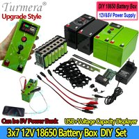 18650 Battery Box Holder 40A BMS with Voltage Capacity Displayer Rechargeable USB Power Bank Battery case Mobile Phone Charger