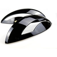 Brand New ABS Plastic Glossy And Matt Black Color Angry Eyelid For Fiat 500 Abarth 696 595 With Washer Cover Head Lamp Only