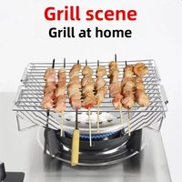 Kitchen Gas Stove BBQ Grill Tabletop Korean Style Barbecue Rack Home Use Cooking Utensils ABENINO Brand Popular for 3-5 People