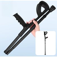 Foldable Aluminum Forearm Crutches, Heavy Duty Anti-slip Elbow Crutches for Sports & Outdoor, High Load Bearing