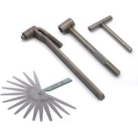Motorcycle Engine Valve Adjustment Tool Square Hexagon Socket T Spanner Valve Screw Wrench 8mm 9mm 10mm Feeler Gauge 0.02 to 1mm
