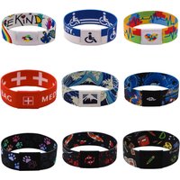 Medical Bracelet For Women Men Koi Sport Wristband Autism Awareness Elastic Bangle Bracelets Accessories Doctor Nurse Gifts