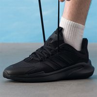 adidas All Black Mesh Cushion Running Shoes Three Stripe Shock Absorbing Casual Athletic Sneakers Men Women JP5227