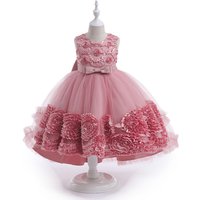 Elegant Trailing Girls Party Dress Children Costume Kids Christmas Princess Ball Gown Pageant Flower Girl Bridesmaid Dresses