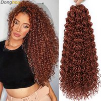 14 18Inch GoGo Curl Crochet Hair For Black Women Water Wave Crochet Hair Copper Red Bohemian Curly Crochet Hair Beach Curl Braid
