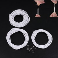 Extendable Curtain Spring Rope 2 3 5 6 Meters With Hooks Eyes Heavy Duty Wall Hanging for Bedroom Laundry Room