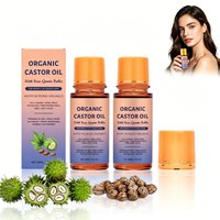 Organic Castor Oil With Rose Quartz Roller Cold Pressed Hexane-Free Skin Soothing Moisturizing For Face Body Care Oil