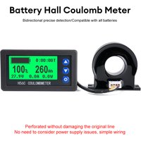 H56CH LCD Digital Hall-Coulomb Meter Voltage Current Power Meter Display DC 9-100V 50A 100A 200A 300A 400A Car voltmeter Ammeter