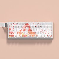 64 Keys Nakano Itsuki Keycaps Anime Side Print Keyboard Cap PBT Cherry Profile Key Caps for Mechanical Keyboard ND63Ace60/68