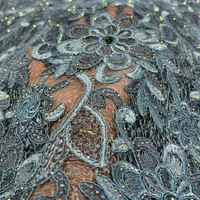 Nigerian Water Soluble Lace Fabric Rhinestone Hollow Out Embroidery African Guipure High Quality for Wedding Party Dress Sewing