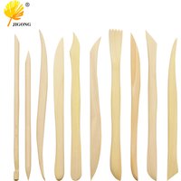 10Pcs Carving Crafts Wooden/Plastic Clay Sculpture Knife Pottery Sharpen Modeling Little Figurines Pottery Tools