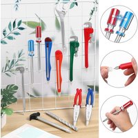 5/6/7/11pcs Tool Ballpoint Pens Black Ink Hardware Shape Pen Pipe Wrench Pincer Pliers Spanner Hammer Screwdriver Design A6829