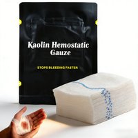 1.5/3.75M Hemostatic Kaolin Gauze Combat Emergency Trauma Z-Fold Soluble For Ifak Tactical First Aid Kit Medical Wound Dressing